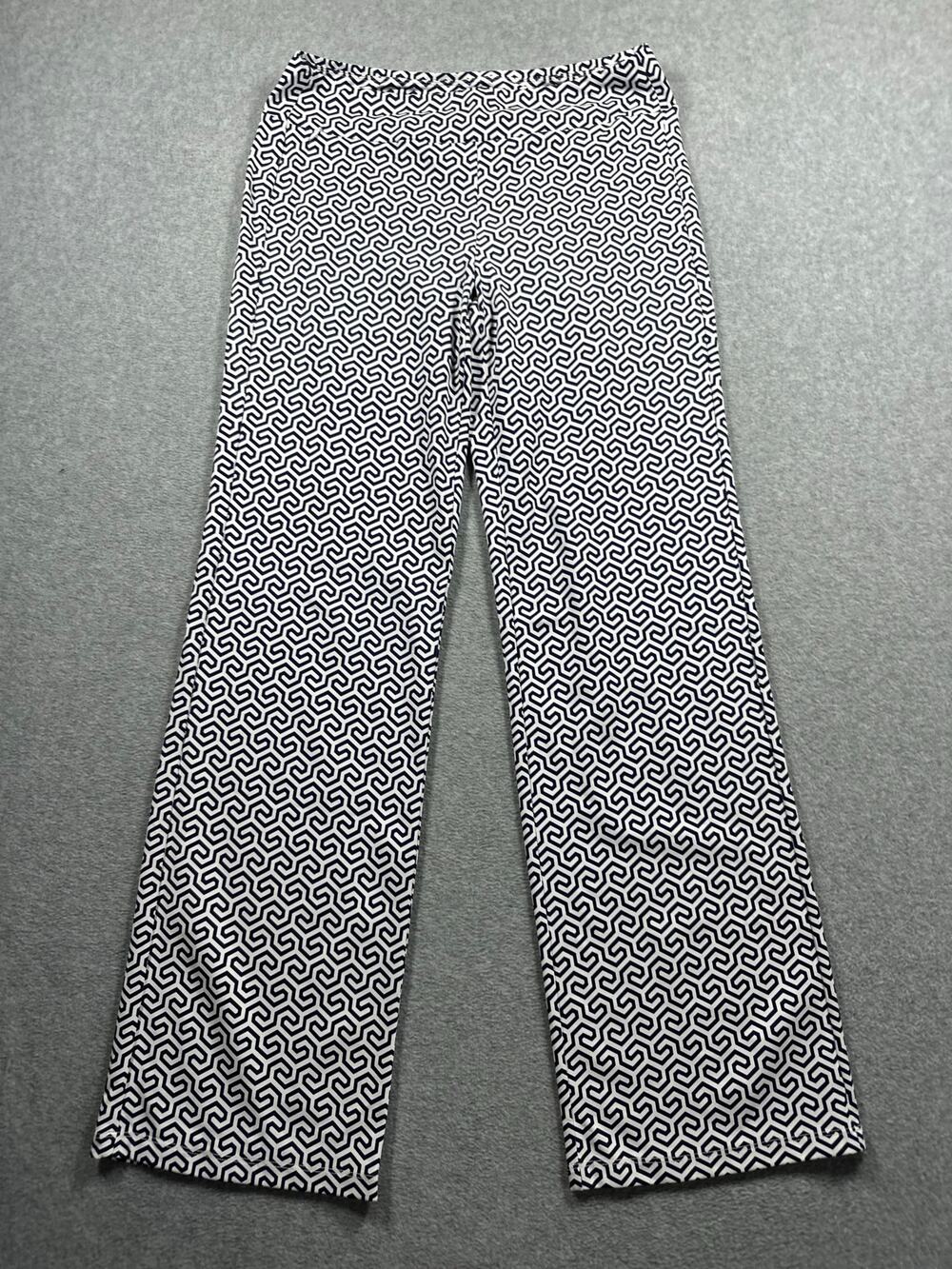 J.McLaughlin Playa HR Wide-Leg Pant Women's Small Blue Geometric Print Nylon